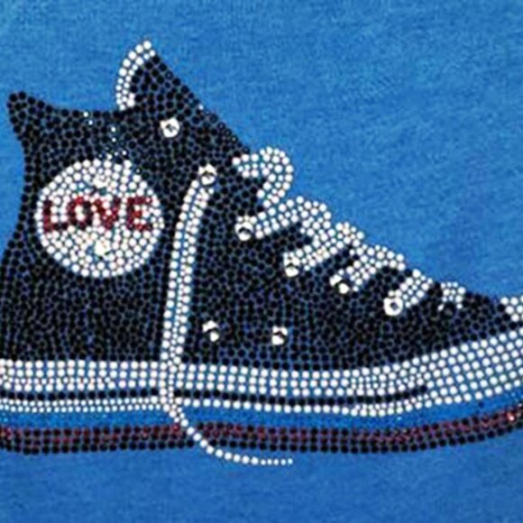 LOVE Sneaker Girl's Blue Sweatshirt - Picture 4 of 5